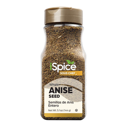 iSpice | Anise Seed Whole | 5.1 oz | Gourmet Spice | Kosher | Perfect for Baking Cooking