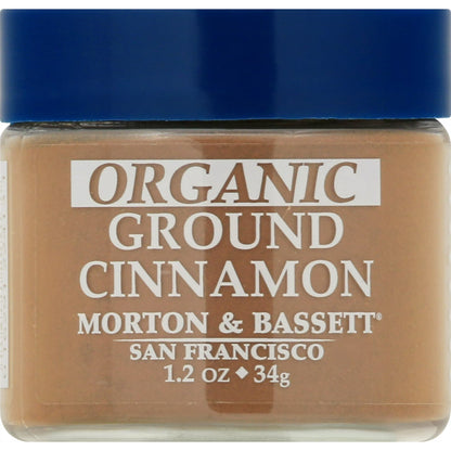 Morton & Bassett Organic Ground Cinnamon, 1.2 oz – Single Spice