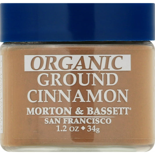Morton & Bassett Organic Ground Cinnamon, 1.2 oz – Single Spice