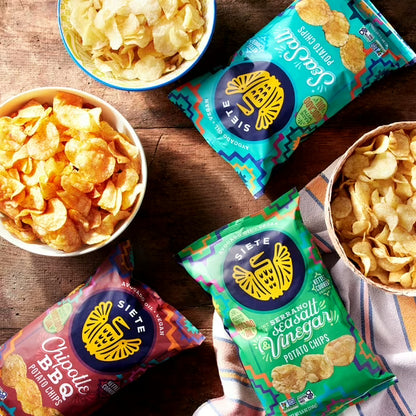 Siete Kettle Cooked Potato Chips Serrano Sea Salt & Vinegar - 5.5 oz