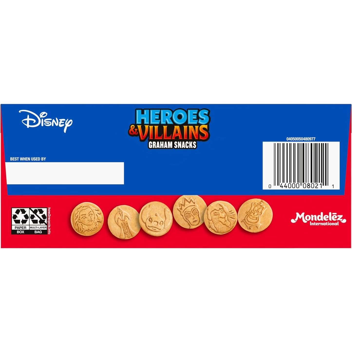 Disney Heroes and Villains Graham Snacks, Custom Cookies Variety Pack, Kids Snacks, 10 Snack Packs