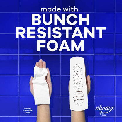 (3 pack) Always Infinity FlexFoam Pads, Size 4, Overnight, Wings, Unscented, 26 Count