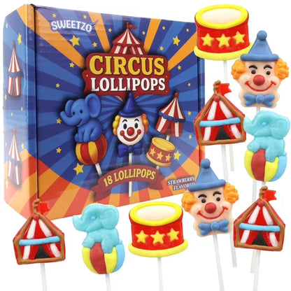 Circus Lollipops, Carnival Candy, 18 Count, 7.62 Ounce Box