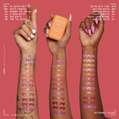 NYX Professional Makeup Buttermelt Powder Blush, Back and Butta