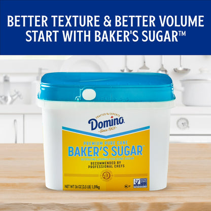 Domino Pure Cane Ultrafine Granulated Baker's Sugar 3.5 lb Tub