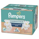 Pampers Wipes, Clean & Calm, Cotton Blossom Scent, 336 Wipes Total (6X Pop-Top Packs)