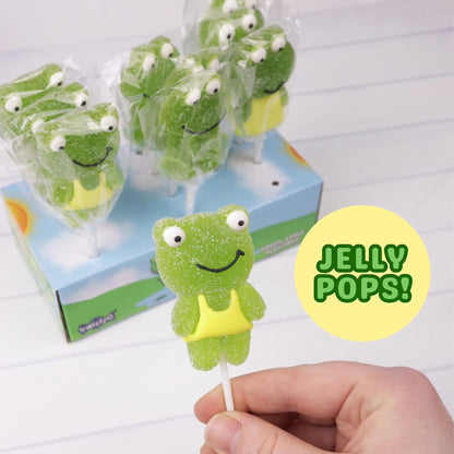 Frog Jelly Lollipops, Gummy Birthday Party Candy, 12 Count, 15 Ounce Box