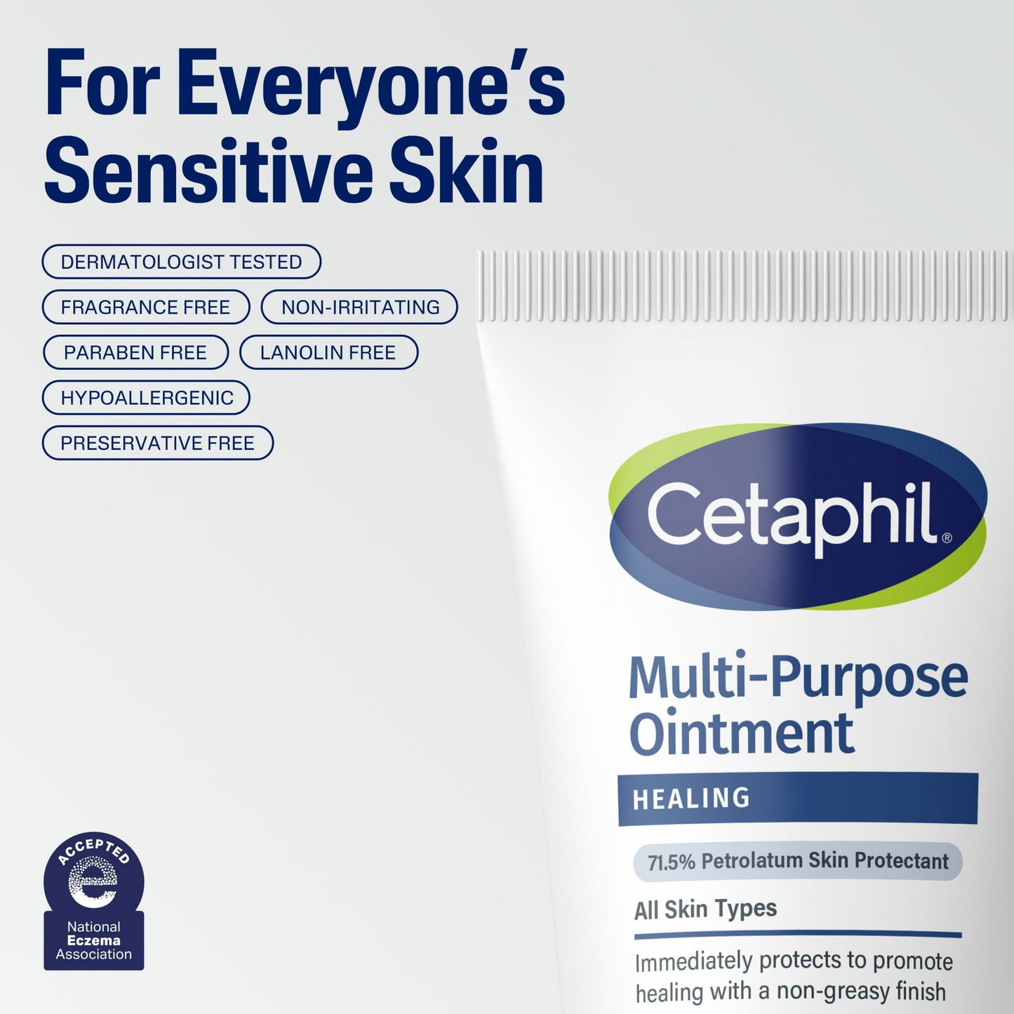 Cetaphil Healing Ointment for Dry, Chapped, Irritated Skin, Heals and Protects, 3 oz