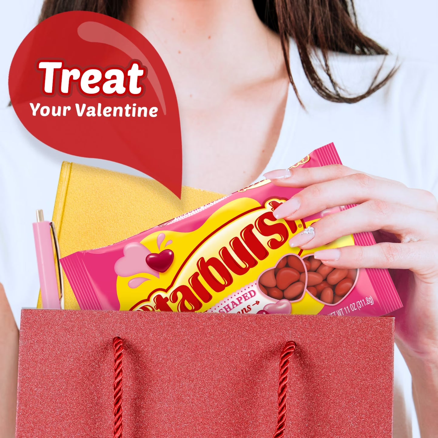 Starburst Heart Shaped Jelly Beans Valentine's Day Chewy Candy - 11 oz