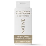 Native Body Wash, Sandalwood & Shea Butter, Sulfate Free, for Women & Men, 18 fl oz
