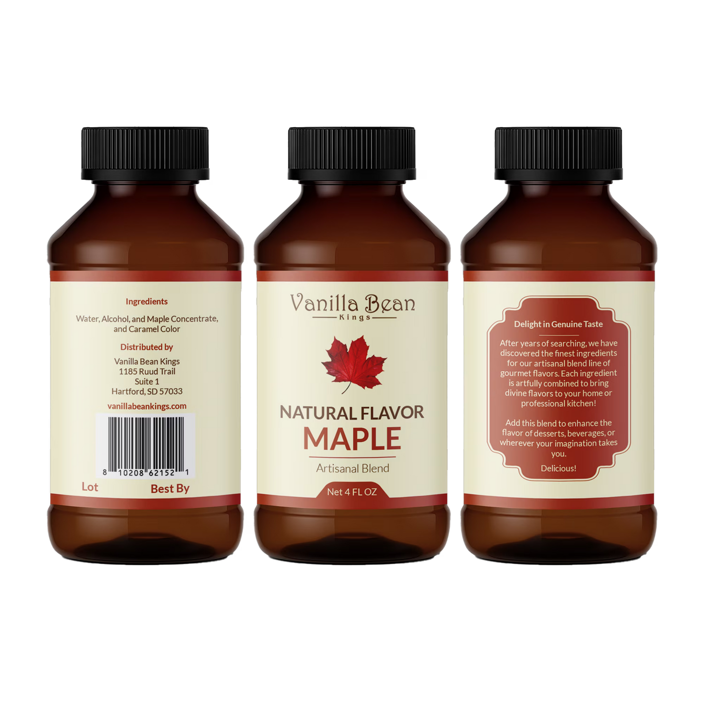 Maple Extract for Baking and Flavoring - 4 OZ - Natural Flavors for Baked Goods, Desserts, & Cooking