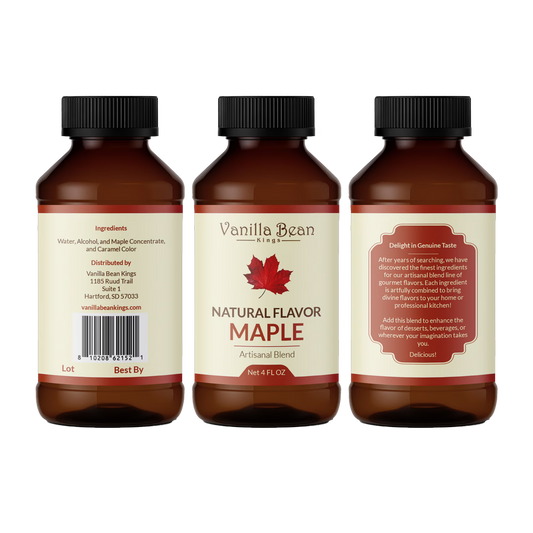 Maple Extract for Baking and Flavoring - 4 OZ - Natural Flavors for Baked Goods, Desserts, & Cooking