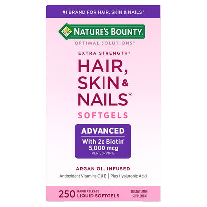 Nature's Bounty Optimal Solutions Advanced Hair, Skin & Nails Softgels, 250 ct.
