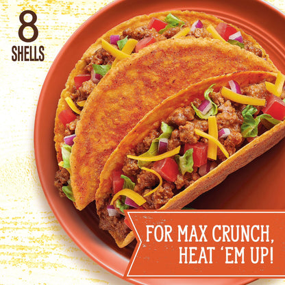 Old El Paso Protein Advantage Taco Shells, Nacho Cheese, 11g Protein, 8 Count, 4.52 oz