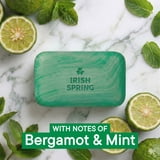 Irish Spring Original Deodorant Bar Soap for Men, With Flaxseed Oil, 3.7 oz Bar (4 Pack)