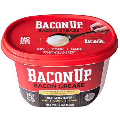 Bacon Up Bacon Grease 14 oz Tub, Fry, Cook, Bake, Griddle & Cast Iron Seasoning, Rendered Animal Fat