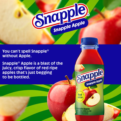 Snapple Apple Juice Drink, 16 fl oz, 6 Count Bottles