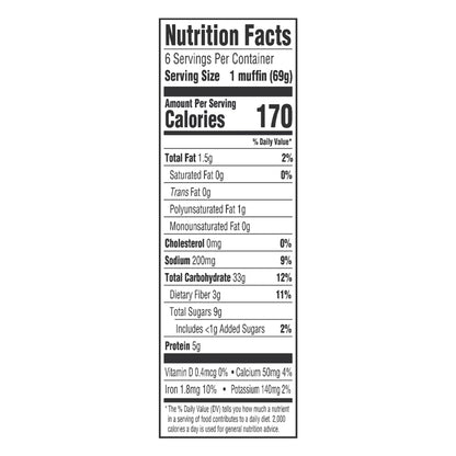 Oroweat Cinnamon Raisin English Muffins, 6 count, Pre-sliced English Muffins, 14.5 oz Bag
