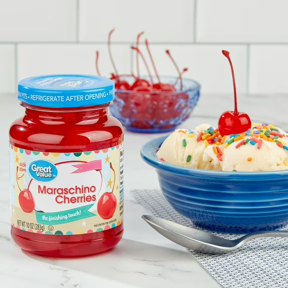 Great Value Maraschino Cherries, 10 oz