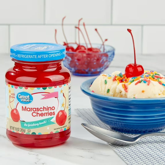 Great Value Maraschino Cherries, 10 oz