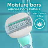 Gillette Venus ComfortGlide Sensitive Disposable Razor for Women, 5 Blades with a Touch of Aloe, Water-Activated Moisture Bars, 2ct