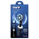 Oral-B Toothbrush, Pro 500 + Electric Toothbrush with (2) Brush Heads, Rechargeable, Black