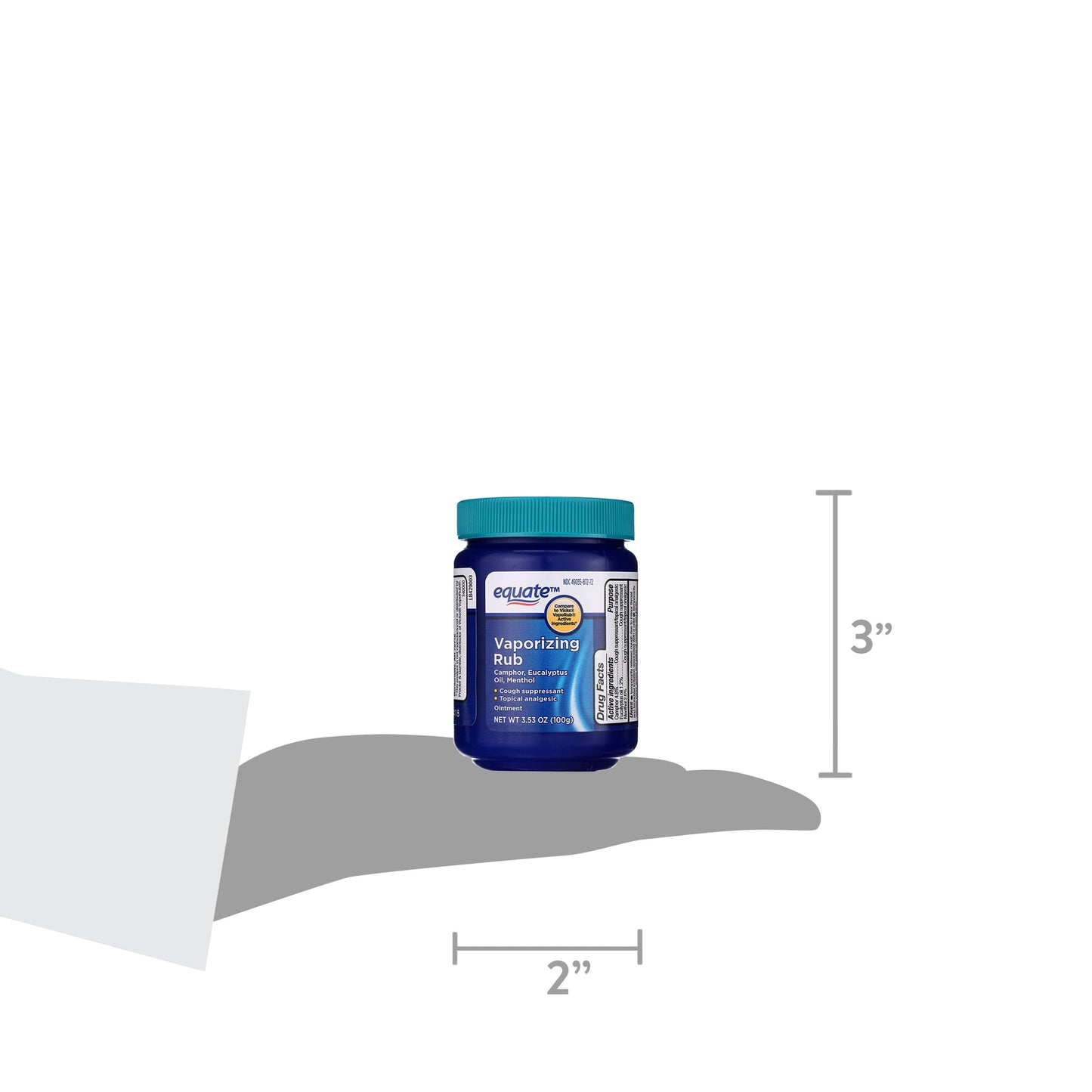 Equate Vaporizing Rub Ointment, 3.53 oz, Compare to VicksÂ VapoRubÂ Active Ingredients