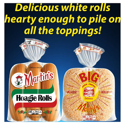 Martin's Big Marty's Rolls, 8 Count, Seeded 4 Inch Roll