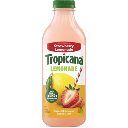 Tropicana Refreshers Strawberry Lemonade, Made with Real Lemons, 46 fl oz Bottle