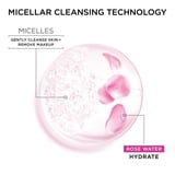 Garnier SkinActive Micellar Cleansing Water All in 1 Hydrating Rose Water Makeup Remover, Face Cleanser, 13.5 fl oz
