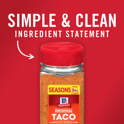 McCormick Original Taco Seasoning Mix, 8.5 oz Bottle