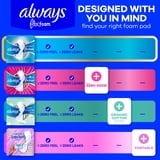Always Infinity FlexFoam Pads, Size 5, Extra Heavy Overnight, Wings, Unscented, 40 Count