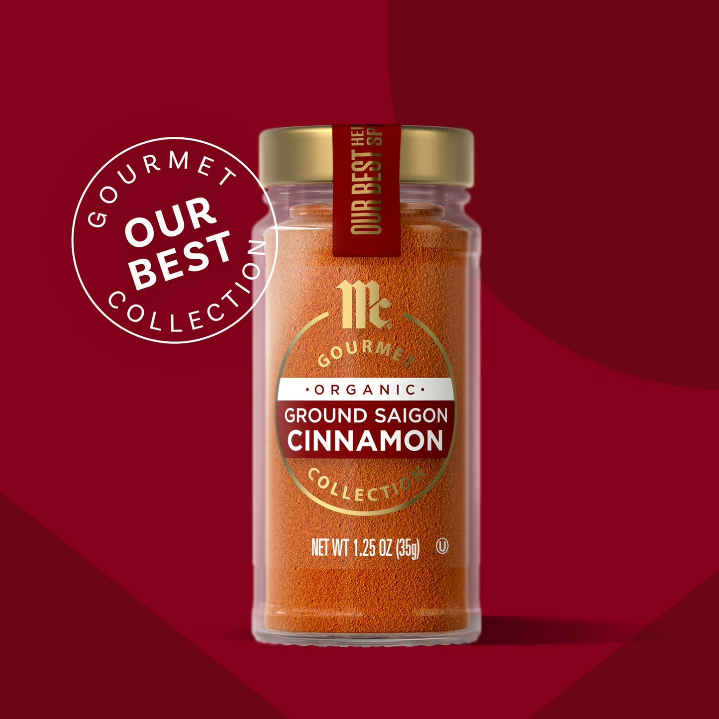McCormick Gourmet Organic Ground Saigon Cinnamon, 1.25 oz Bottle