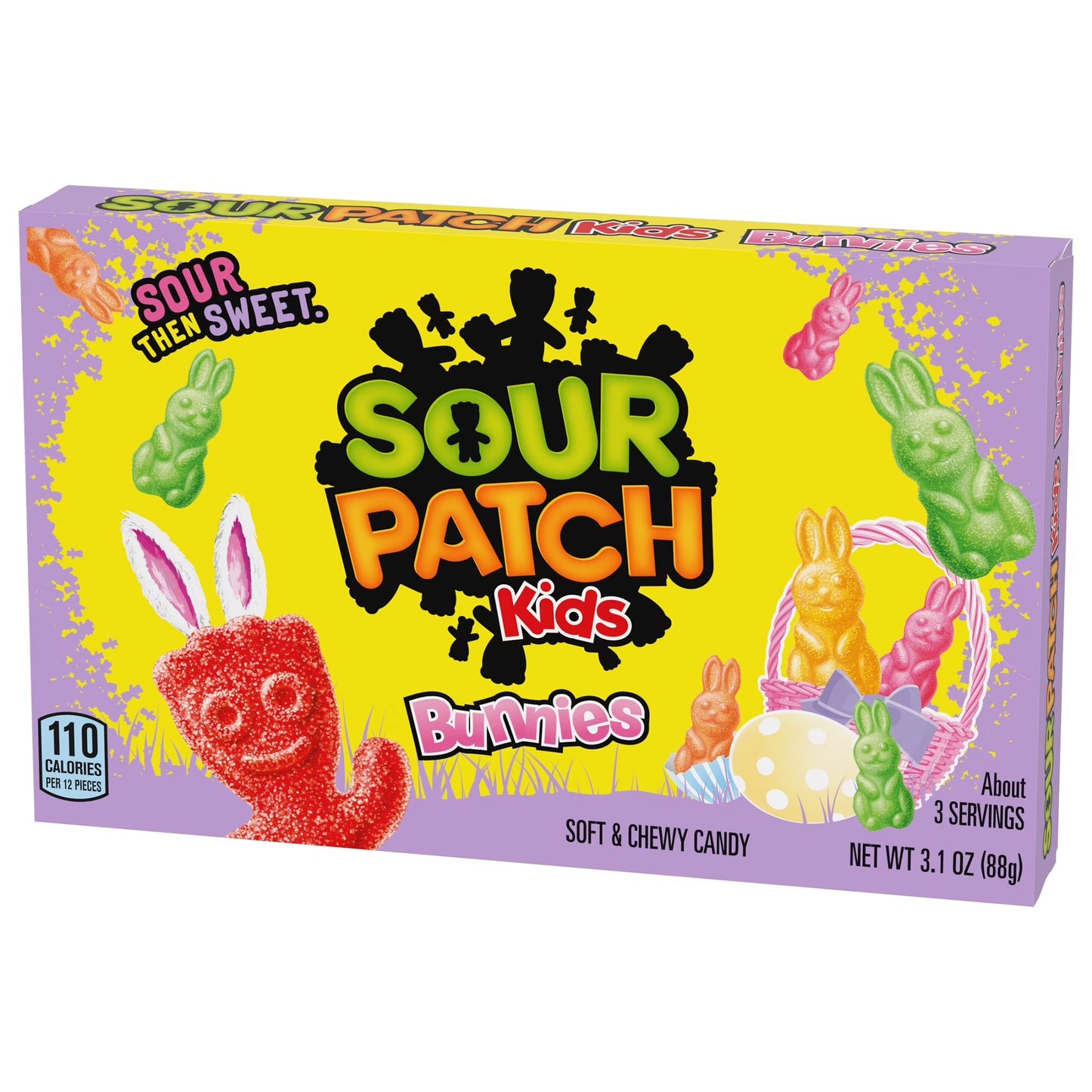 SOUR PATCH KIDS Bunnies Soft & Chewy Easter Candy, 3.1 oz