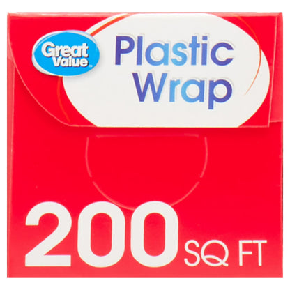 (4 pack) Great Value Plastic Wrap, 200 Sq ft
