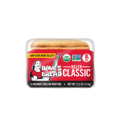 Dave's Killer Bread Killer Classic English Muffins, Organic English Muffins, 6 Count