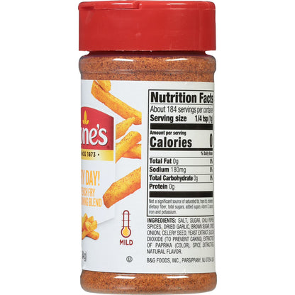 Tone's Fry Day French Fry Seasoning Blend, Kosher, 6.5 oz