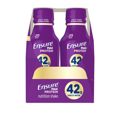 Ensure Max Protein Shake, 42g High Protein, Milk Chocolate, 14 fl oz, 4 Pack