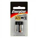 Energizer A23 Battery, 12 Volt - 2 Pack Great for Electronics Like A23 12 Volt Photo / Garage Door Opener / Electronic Keychain Eveready Energizer Battery 2 Pack