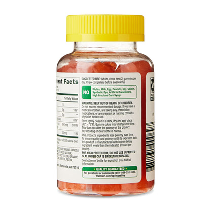 Spring Valley Vitamin C Supplement, Orange Flavor, 250 mg, 70 Count, Gummies for Immune Health