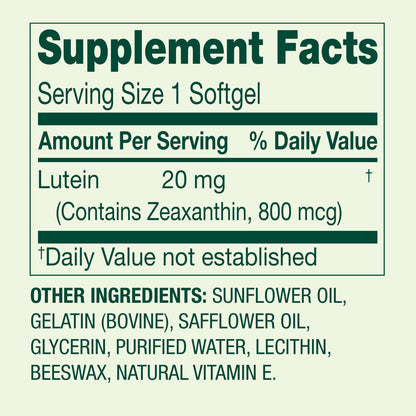 (3 pack) Spring Valley Lutein and Zeaxanthin Eye Health Softgels, 20mg, 30 Count