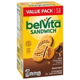 (3 pack) belVita Breakfast Bar Biscuit Sandwiches Dark Chocolate Creme, Value Pack, 12 Packs