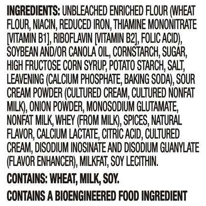 RITZ Toasted Chips Sour Cream and Onion Crackers, Party Snacks, Family Size, 11.4 oz