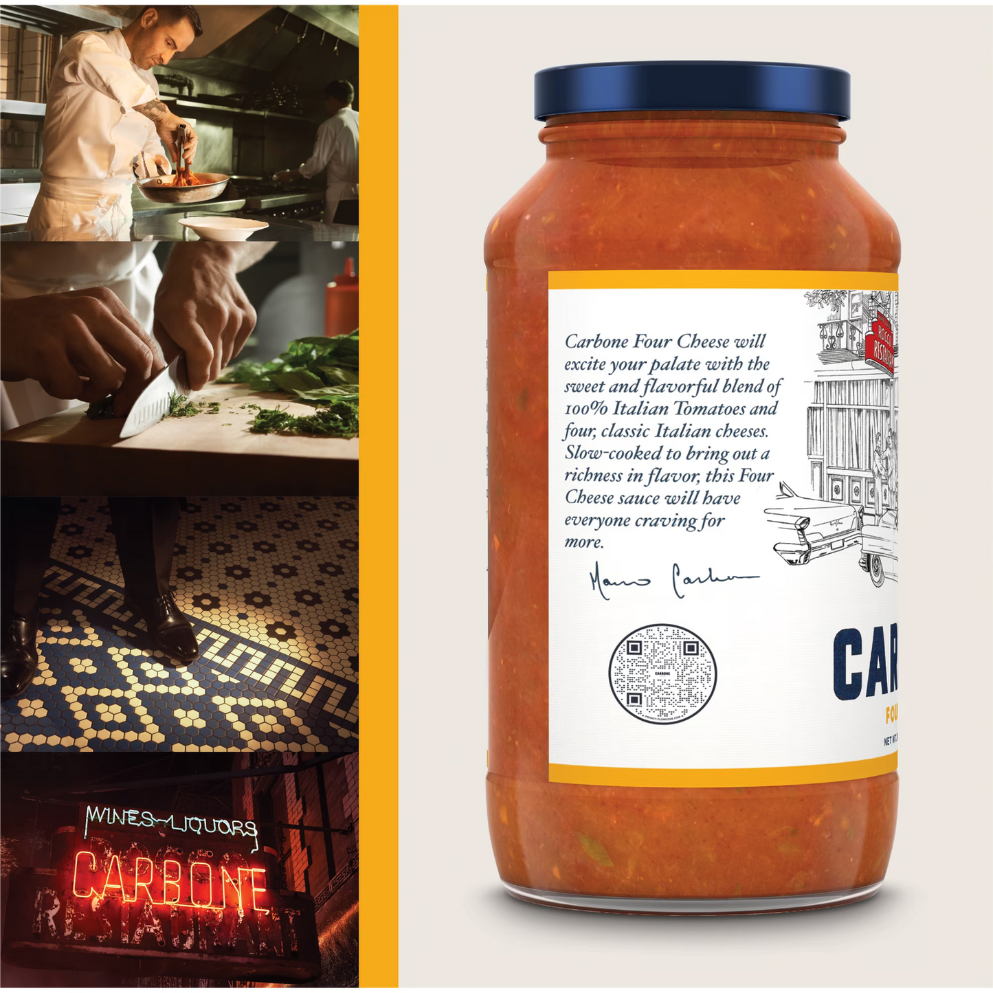 Carbone Four Cheese Pasta Sauce, 24 oz