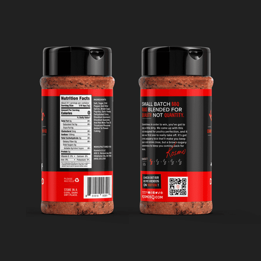 ( 2 Pack ) Kosmos Q Dirty Bird Dry BBQ Rub and Seasonings for Beef, Chicken & Pork, 11 oz