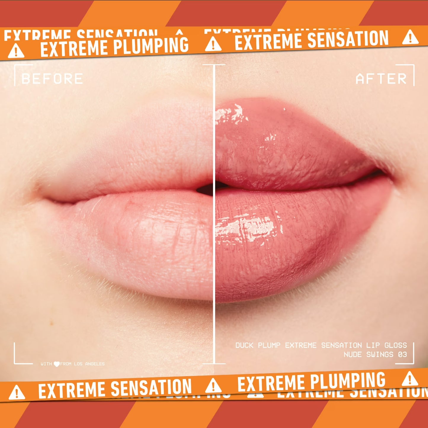 NYX Professional Makeup Gloss Collections Duck Plump Lip Gloss, Nude Swings, 0.23 fl oz
