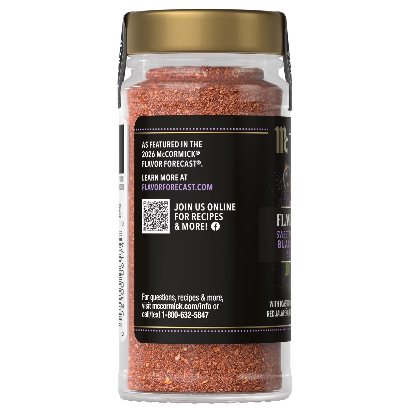 McCormick Sweet & Smoky Black Currant Seasoning, 2.62 oz Bottle