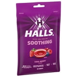 (3 pack) HALLS Soothing Cool Berry Throat Drops, FSA/HSA Eligible, 25 Drops