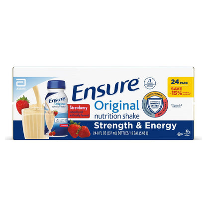 Ensure Original Nutrition Shake, Strawberry 8 fl. oz., 24 ct.