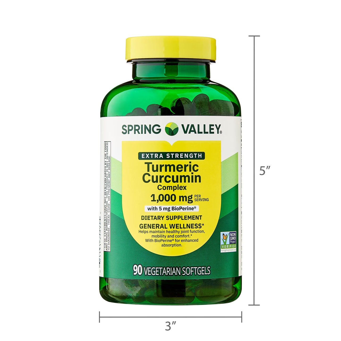 (3 pack) Spring Valley Extra Strength Turmeric Curcumin Complex Softgels Dietary Supplement, 1,000 mg, 90 Ct